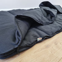 Thick HEMP Sleeping Bag Hemp Fabric filled Organic Hemp Fiber Filler Hand Made non-dyed, unbleached eco friendly sleep bag