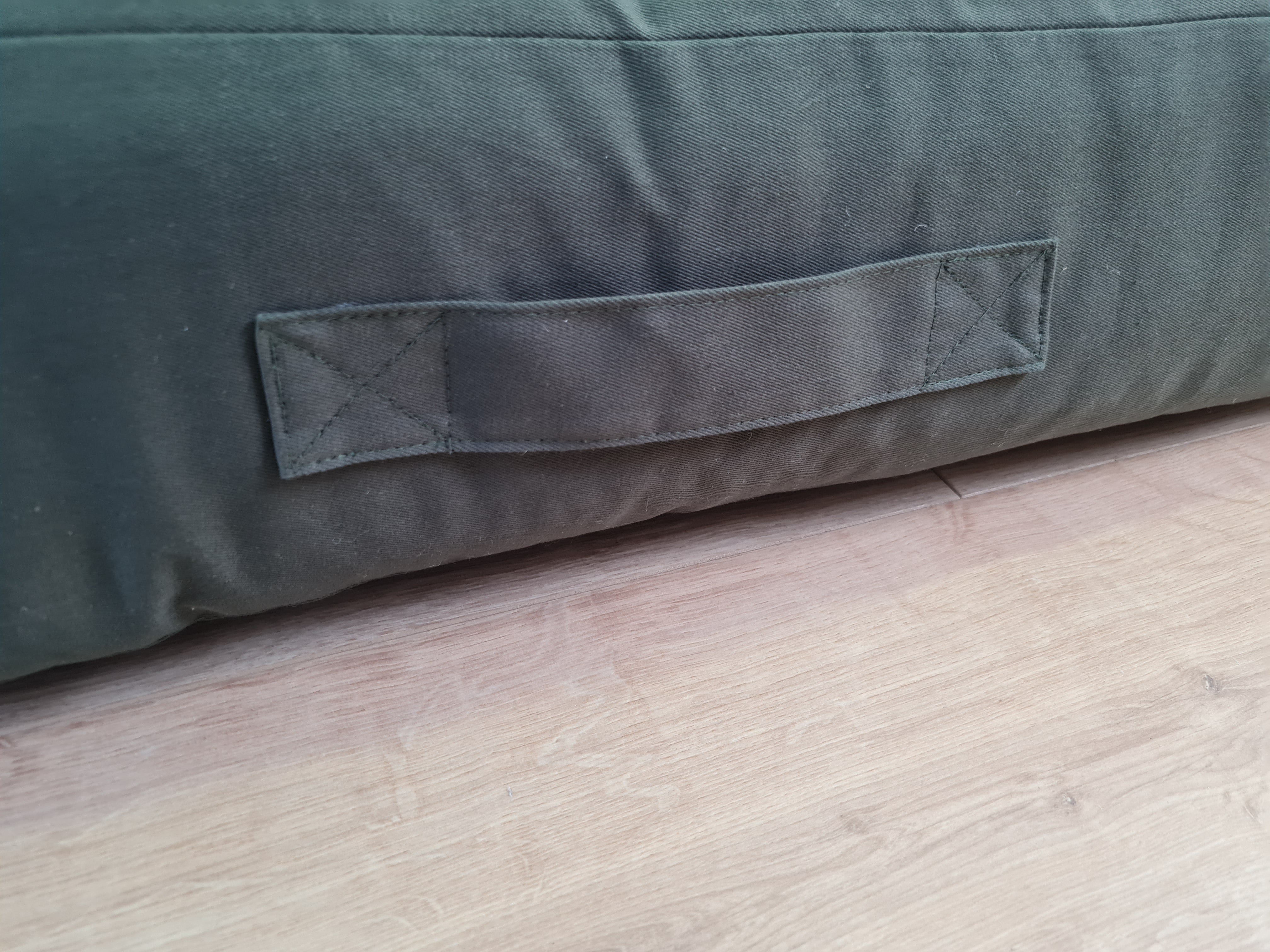 48"x80" (122x200cm) HEMP shikibuton 6” thick mat in natural dark green Cotton fabric