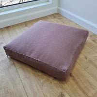 Hemp cushion with removable cover Hemp fiber filling in cotton fabric with linen cover Floor cushion custom made size