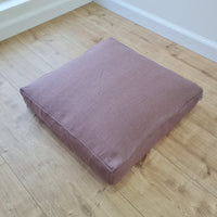 Hemp cushion with removable cover Hemp fiber filling in cotton fabric with linen cover Floor cushion custom made size