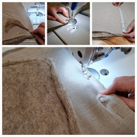 Hemp Linen Sofa Protector Cover Machine Washable Furniture Protectors Sofa & Couch Slipcovers Custom made sizes Sofa Topper for Dogs Cats