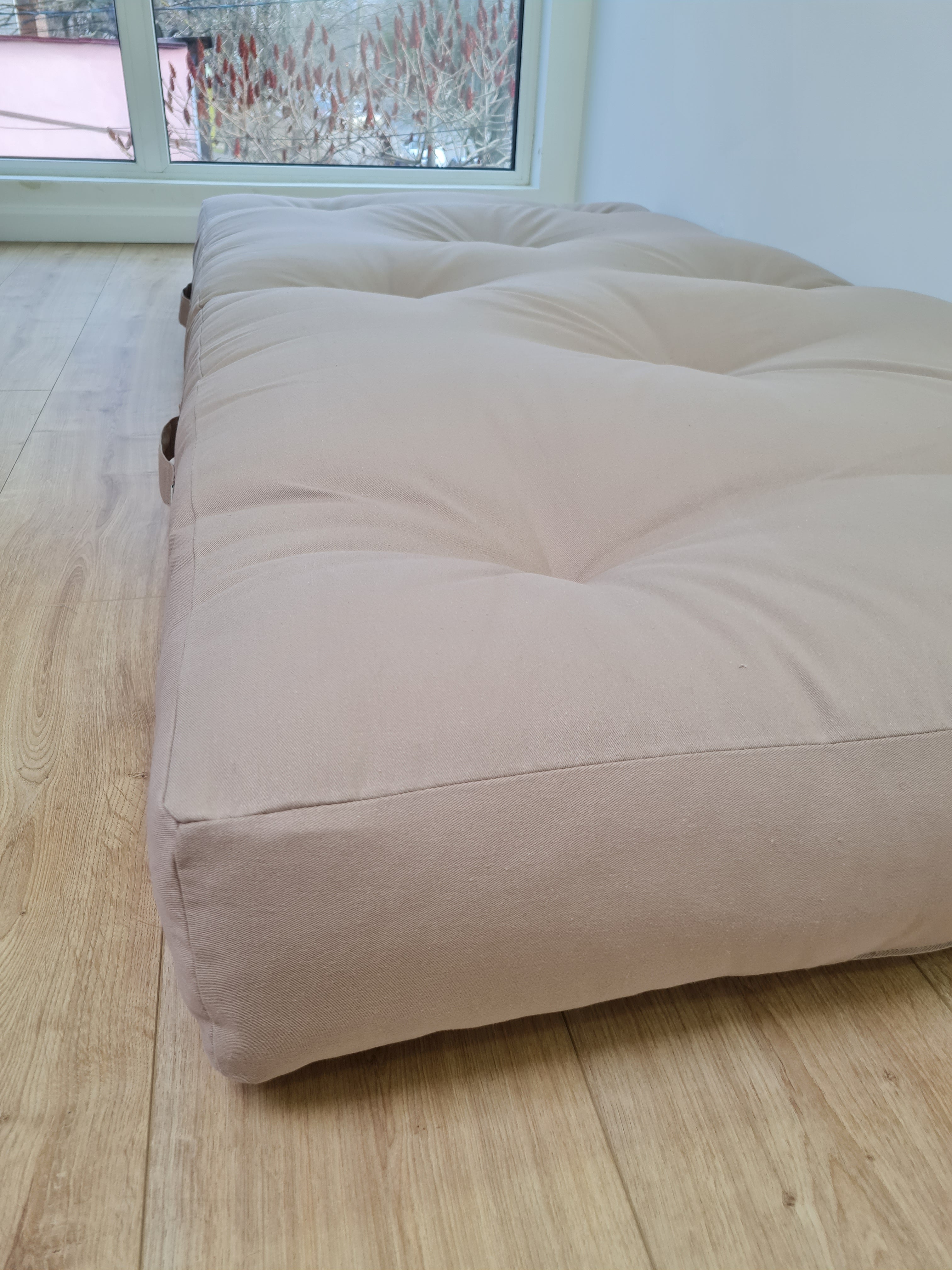 Special listing for Aynur Amiraslanova one 120 cm x 60 cm x 15 cm hemp futon in beige cotton