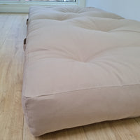 HEMP shikibuton 6” thick mat Shiki futon filled organic hemp fiber filler in natural beige Cotton fabric Custom Size Hand made