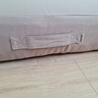 HEMP shikibuton 6” thick mat Shiki futon filled organic hemp fiber filler in natural beige Cotton fabric Custom Size Hand made