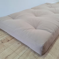 HEMP shikibuton 6” thick mat Shiki futon filled organic hemp fiber filler in natural beige Cotton fabric Custom Size Hand made