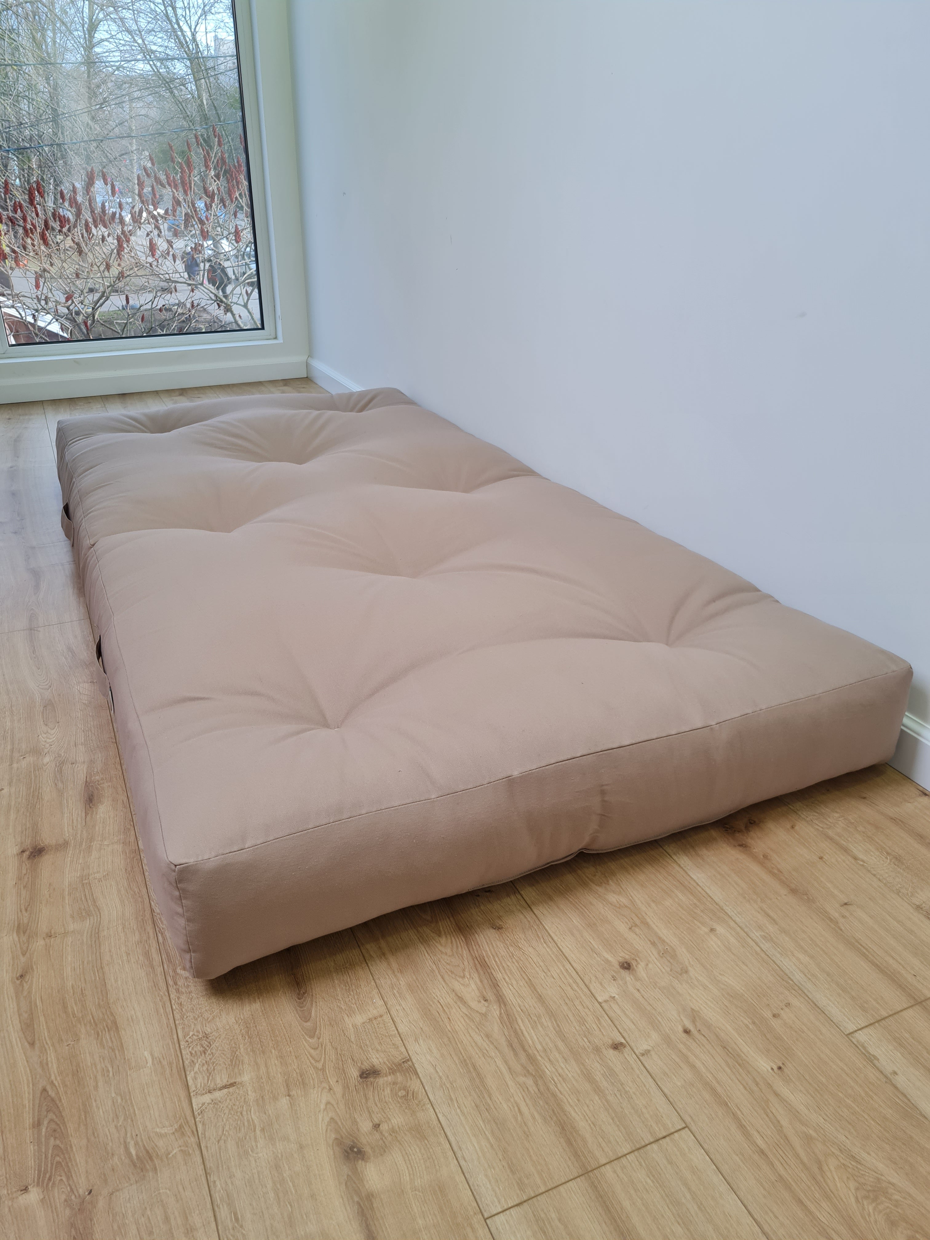 Special listing for Aynur Amiraslanova one 120 cm x 60 cm x 15 cm hemp futon in beige cotton