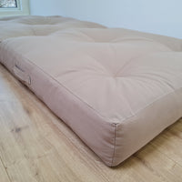 HEMP shikibuton 6” thick mat Shiki futon filled organic hemp fiber filler in natural beige Cotton fabric Custom Size Hand made