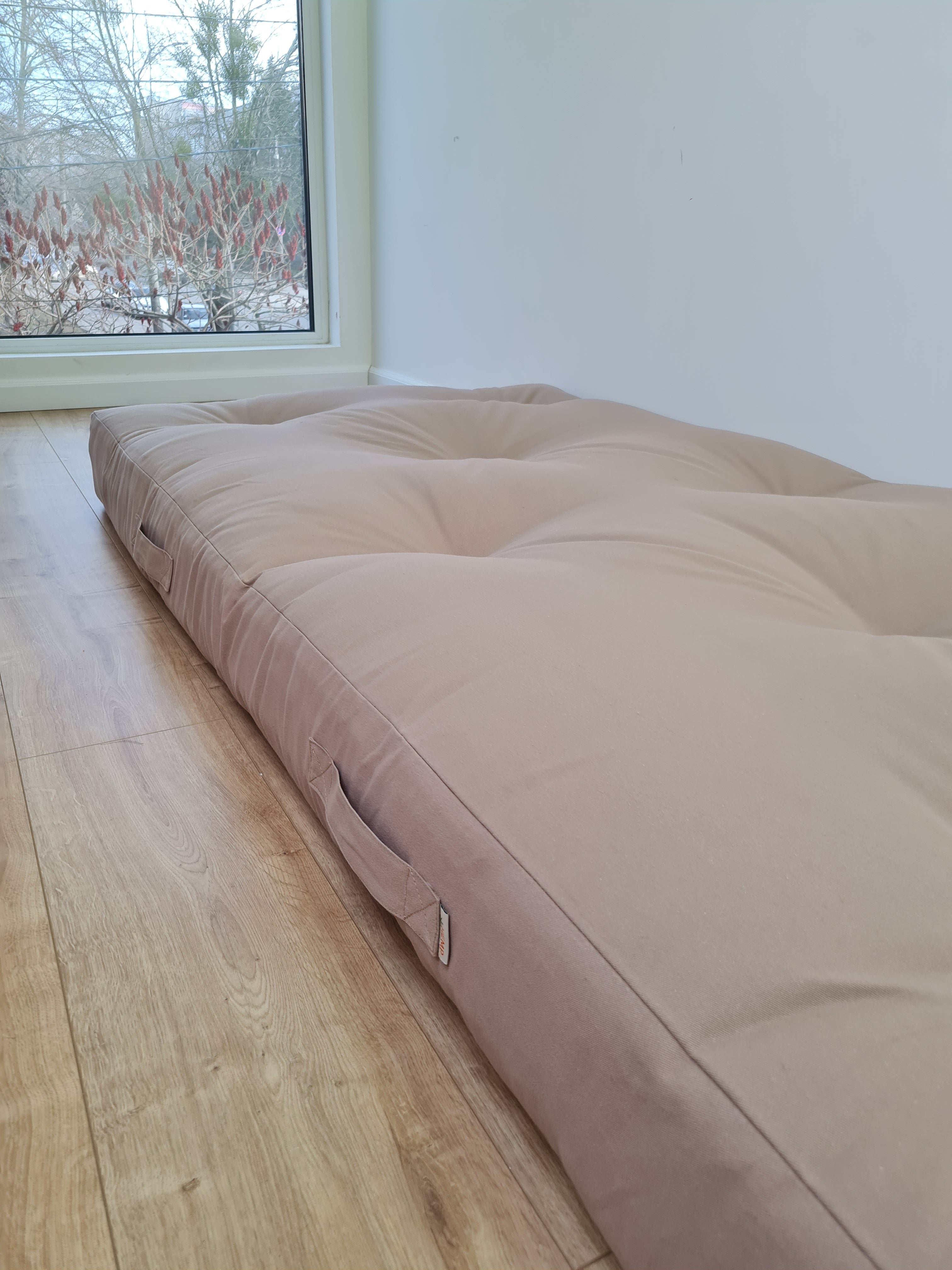 Special listing for Aynur Amiraslanova one 120 cm x 60 cm x 15 cm hemp futon in beige cotton