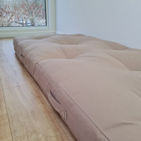 HEMP shikibuton 6” thick mat Shiki futon filled organic hemp fiber filler in natural beige Cotton fabric Custom Size Hand made