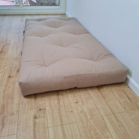 HEMP shikibuton 6” thick mat Shiki futon filled organic hemp fiber filler in natural beige Cotton fabric Custom Size Hand made