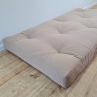 HEMP shikibuton 6” thick mat Shiki futon filled organic hemp fiber filler in natural beige Cotton fabric Custom Size Hand made