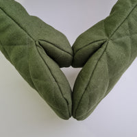 Natural Hemp Linen Oven Mitt and Pot Holder Set Filled unique Hemp fiber filling Pot holders Gloves Housewarming gift