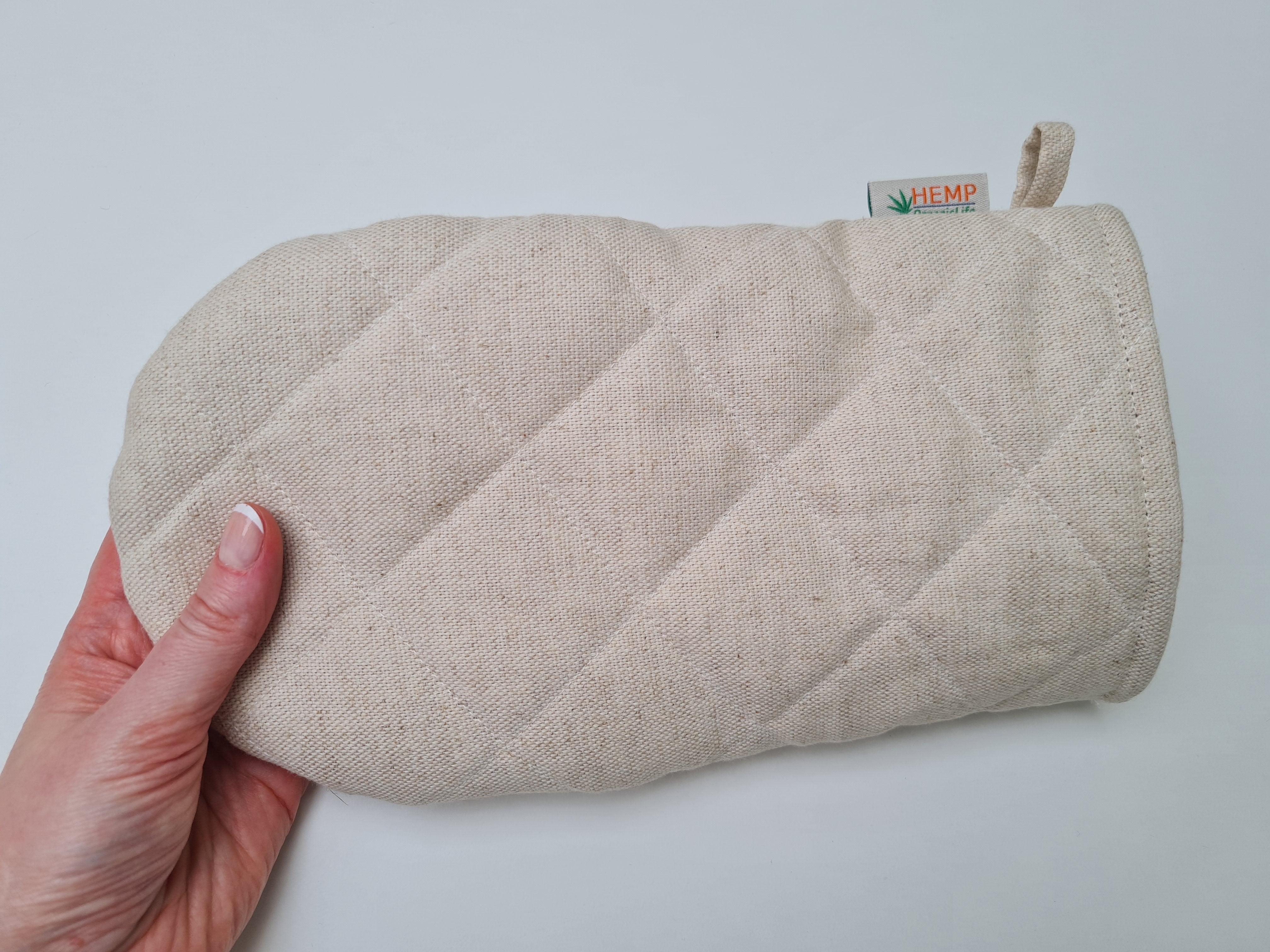 Natural Hemp Linen Oven Mitt and Pot Holder Set Filled unique Hemp fiber filling Pot holders Gloves Housewarming gift