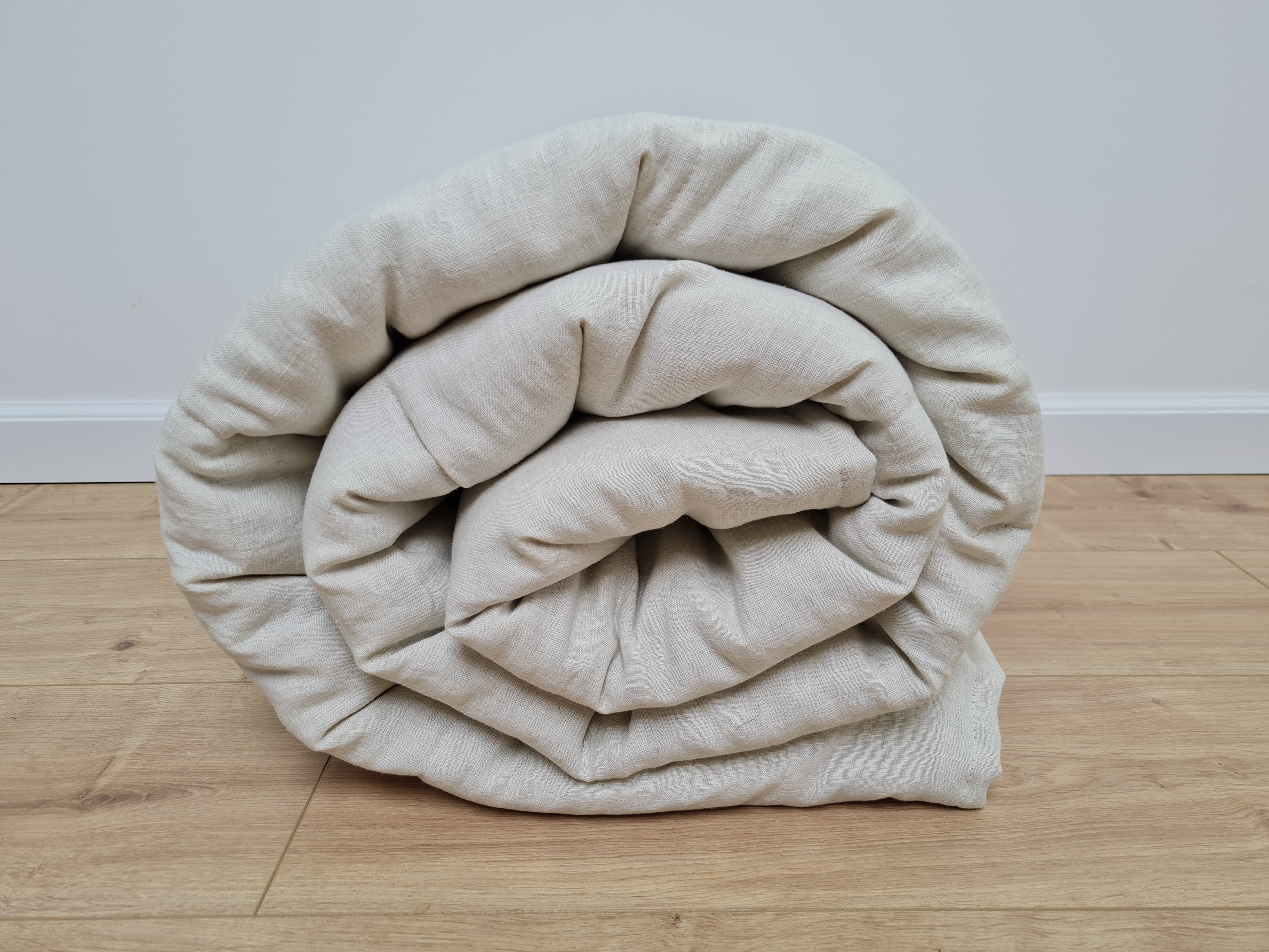 Natural Hemp Linen Blanket quilt - milky soft Linen fabric filled organic Hemp fiber - Full Twin Queen King Custom Size