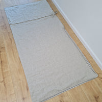 Linen Single Sleeping Bag Liner with Zipper for Camping Hiking Hostel Travel non-dyed linen fabric custom made