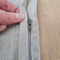 Linen Single Sleeping Bag Liner with Zipper for Camping Hiking Hostel Travel non-dyed linen fabric custom made