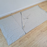 Linen Single Sleeping Bag Liner with Zipper for Camping Hiking Hostel Travel non-dyed linen fabric custom made