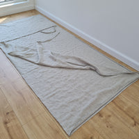 Linen Single Sleeping Bag Liner with Zipper for Camping Hiking Hostel Travel non-dyed linen fabric custom made