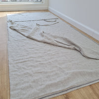 Linen Single Sleeping Bag Liner with Zipper for Camping Hiking Hostel Travel non-dyed linen fabric custom made