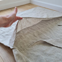 Linen Single Sleeping Bag Liner with Zipper for Camping Hiking Hostel Travel non-dyed linen fabric custom made