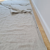 Linen Single Sleeping Bag Liner with Zipper for Camping Hiking Hostel Travel non-dyed linen fabric custom made