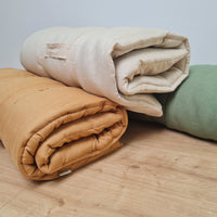 Kinder Garden Hemp Linen Sleep Bag with Pillow School Nap Mat Kids Organic Hemp Fiber Filling in Linen Fabric blanket quilt, hand made