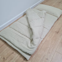 Kinder Garden Hemp Linen Sleep Bag with Pillow School Nap Mat Kids Organic Hemp Fiber Filling in Linen Fabric blanket quilt, hand made