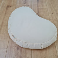 Heart-shaped floor cushion filled Buckwheat hulls in natural undyed cotton fabric/Organic cushion/Meditation pillow for Yoga studio