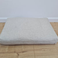 16"x24" (40x60 cm) Hemp Linen Pet Mat Pad Cushion with Removable Linen Cover organic hemp fiber filler in non-dyed linen fabric