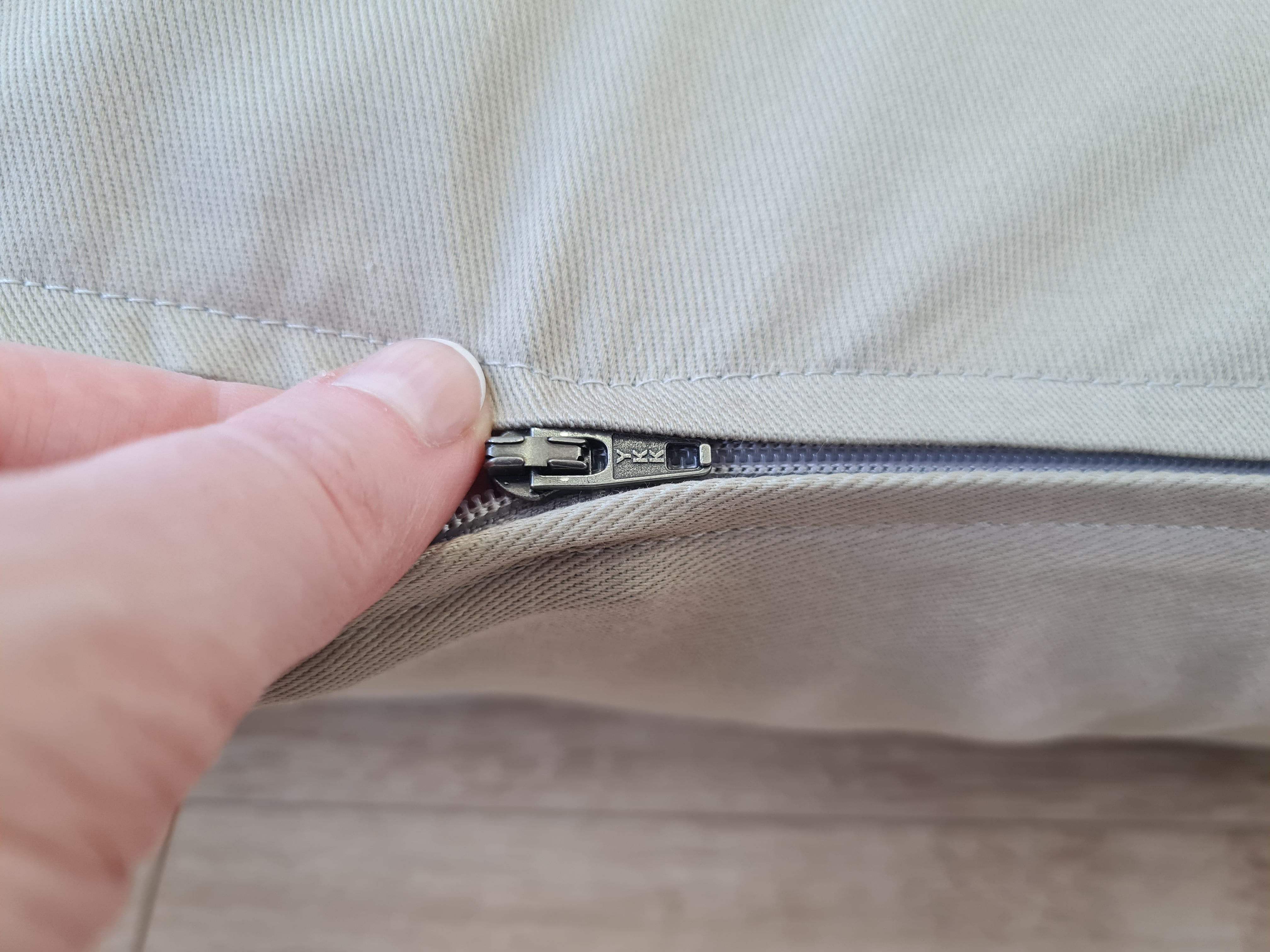 HEMP Custom made set of natural cushions for bench / floor seating: two 38"x38"x3" (97x97x8cm), with four bolsters