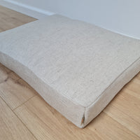 16"x24" (40x60 cm) Hemp Linen Pet Mat Pad Cushion with Removable Linen Cover organic hemp fiber filler in non-dyed linen fabric