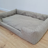 Organic Hemp Pet Bed Removable Washable Natural Linen Cover Bed Filled Organic Hemp Fiber Filler - Dog Cat Pet Bed Cots Mat Cover