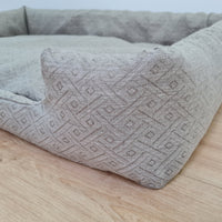 Organic Hemp Pet Bed Removable Washable Natural Linen Cover Bed Filled Organic Hemp Fiber Filler - Dog Cat Pet Bed Cots Mat Cover