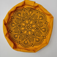 Embroidery cover Linen cover for Zafu with zipper / linen floor cushion Without Filler