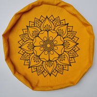 Embroidery cover Linen cover for Zafu with zipper / linen floor cushion Without Filler