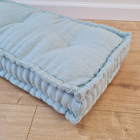Light Hemp Floor cushion with organic hemp fiber filling in natural linen fabric / floor french pillow seat