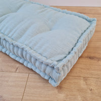 Light Hemp Floor cushion with organic hemp fiber filling in natural linen fabric / floor french pillow seat