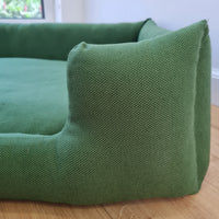 Natural Hemp Linen Dog Bed Green Linen Fabric filled organic Hemp Fiber filling - Pet Mat - house for cats dogs organic gift for dog