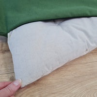 Natural Hemp Linen Dog Bed Green Linen Fabric filled organic Hemp Fiber filling - Pet Mat - house for cats dogs organic gift for dog