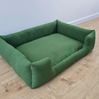 Natural Hemp Linen Dog Bed Green Linen Fabric filled organic Hemp Fiber filling - Pet Mat - house for cats dogs organic gift for dog