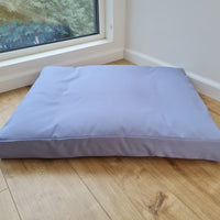 Hemp Pet Mat Pad Cushion Removable Cotton Water Repellent Cover in blue Color Washable Organic Hemp Fiber Filler in Cotton Fabric Padded Dog