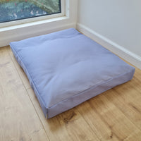 Hemp Pet Mat Pad Cushion Removable Cotton Water Repellent Cover in blue Color Washable Organic Hemp Fiber Filler in Cotton Fabric Padded Dog