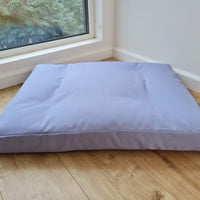 Hemp Pet Mat Pad Cushion Removable Cotton Water Repellent Cover in blue Color Washable Organic Hemp Fiber Filler in Cotton Fabric Padded Dog