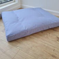 Hemp Pet Mat Pad Cushion Removable Cotton Water Repellent Cover in blue Color Washable Organic Hemp Fiber Filler in Cotton Fabric Padded Dog