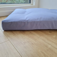 Hemp Pet Mat Pad Cushion Removable Cotton Water Repellent Cover in blue Color Washable Organic Hemp Fiber Filler in Cotton Fabric Padded Dog