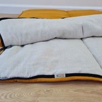 Thick HEMP Sleeping bag HEMP and lilen fabric filled organic Hemp fiber filling - Hemp sleep bag / blanket quilt, hand made
