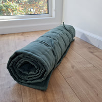 Hemp Yoga mat / Natural organic yoga mat rug/ hemp fiber filler in hemp / linen fabric / for Yoga studio Meditation / hand made Black mat