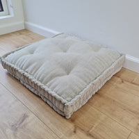 15" x 17.7" (38 x 45 cm) Hemp Custom madeWindow Mudroom Floor bench cushion filled organic hemp fiber in natural non-dyed linen fabric unique all natural pillow