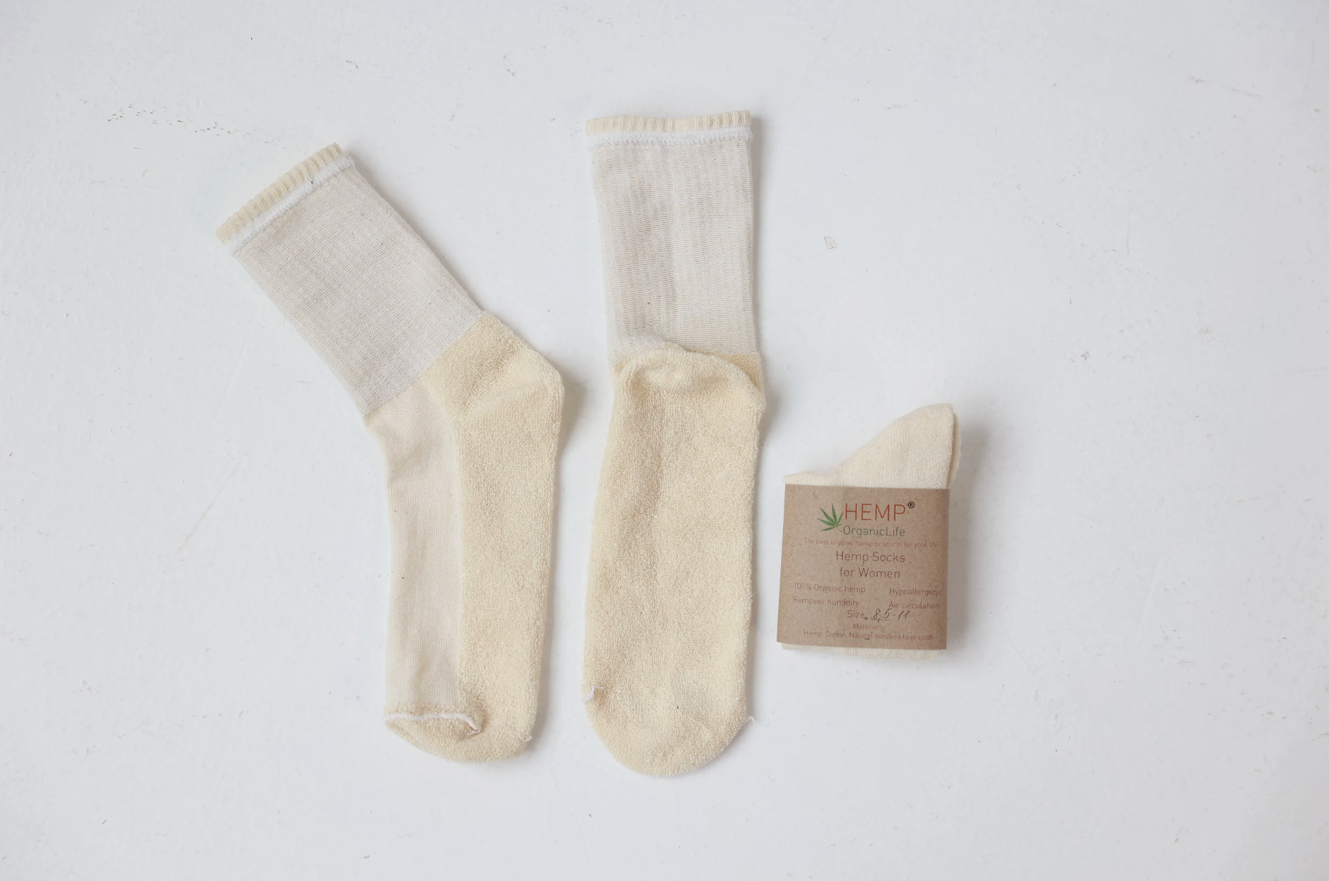 Warm Hemp Socks with Soft Terry Cushioning et of 4 Cozy Hemp Socks Warmth You Can Feel Hemp Cotton Socks Natural Vegan Men's hemp socks