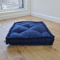 Dark grey Hemp Floor cushion with organic hemp fiber filling in linen fabric / floor pillow Pillow seat/Meditation Yoga /Natural